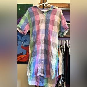 Gap S plaid shirt dress.